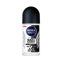 Nivea Men Black & White Invisible 48h Roll-On Ανδρικό Αποσμητικό Κατά των Λευκών Σημαδιών 50ml