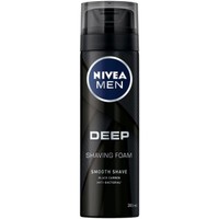 Nivea Men Deep Shaving Foam Black Carbon 200ml - Προστατευτικός Αφρός Ξυρίσματος με Άνθρακα, Κατά των Βακτηρίων