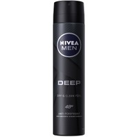 Nivea Men Deep Deodorant Anti-Perspirant 48h Dry & Clean Feel 150ml - Ανδρικό Αποσμητικό Spray 48ωρης Προστασίας Κατά των Βακτηρίων