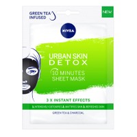 Nivea Urban Skin Detox 10 Minute Sheet Mask 1 Τεμάχιο - Υφασμάτινη Μάσκα Αποτοξίνωσης 10 Λεπτών