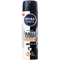 Nivea Men Black & White Invisible Ultimate Impact 48h Protection Anti-Perspirant 150ml - Ανδρικό Αποσμητικό Spray 48ωρης Προστασίας