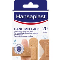Hansaplast Hand Mix Pack 20 Τεμάχια - Επιθέματα σε 5 Διαφορετικά Σχήματα για Κάλυψη Πληγών στα Δάχτυλα