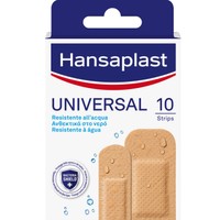 Hansaplast Universal Water Resistant 10 Τεμάχια - Ανθεκτικά στο Νερό Επιθέματα σε Διάφορα Μεγέθη για Κάλυψη Μικρών Πληγών