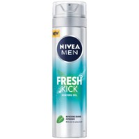 Nivea Men Fresh Kick Shaving Gel 200ml - Ανδρικό Αναζωογονητικό Gel Ξυρίσματος με Εκχύλισμα Μέντας