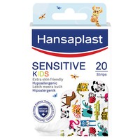 Hansaplast Sensitive Kids Strips 20 Τεμάχια - Αυτοκόλλητα Επιθέματα για Παιδιά, για την Κάλυψη & Προστασία Μικρών Πληγών, σε 2 Διαφορετικά Μεγέθη