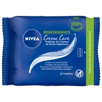 Nivea Cream Care Facial Cleansing Wipes 25 Τεμάχια - Μαντηλάκια Καθαρισμού Προσώπου & Ματιών
