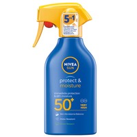 Nivea Sun Protect & Moisture 5 in 1 Spf50+ Trigger Spray 270ml - Αντηλιακό & Ενυδατικό Γαλάκτωμα Σώματος Πολύ Υψηλής Προστασίας σε Μορφή Σπρέι