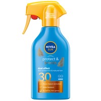 Nivea Sun Protect & Bronze Spf30 Body Lotion Trigger Spray 270ml - Αντηλιακό Γαλάκτωμα Σώματος σε Μορφή Σπρέι Υψηλής Προστασίας για Ενεργοποίηση της Φυσικής Διαδικασίας Μαυρίσματος