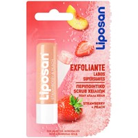 Liposan Lip Scrub Strawberry & Peach 4.8g - Περιποίηση Φυσικής Απολέπισης Χειλιών με Άρωμα Φράουλα & Ροδάκινο για Βελούδινη & Απαλή Αίσθηση