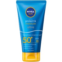 Nivea Sun Protect & Moisture Ultra Spf50+ Cream 150ml - Αντηλιακή & Ενυδατική Κρέμα Προσώπου Σώματος Πολύ Υψηλής Προστασίας 