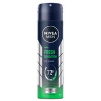 Nivea Men Fresh Sensation 72h Fresh Anti-Perspirant Spray 150ml - Ανδρικό Αντιιδρωτικό Μεγάλης Διάρκειας σε Μορφή Σπρέι