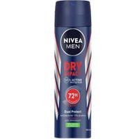 Nivea Men Dry Impact 72h Dual Protect Anti-Perspirant Body Spray 150ml - Ανδρικό Αποσμητικό Σπρέι Μεγάλης Διάρκειας