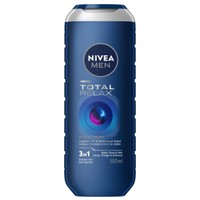 Nivea Total Relax 3in1 Shower Gel 500ml - Ανδρικό Αφρόλουτρο για Πρόσωπο, Σώμα & Μαλλιά με Έλαιο Λεβάντας & Άρωμα Κέδρου