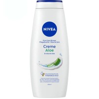 Nivea Creme Aloe With Vitamins & Oils Shower Gel 650ml - Κρεμώδες Αφρόλουτρο με Βιταμίνες C, E & Φυσικά Έλαια με Άρωμα Αλόη