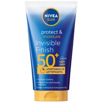 Nivea Sun Protect & Moisture Invisible Finish Spf50+ Lotion 150ml - Αντηλιακό Γαλάκτωμα Προσώπου Σώματος Πολύ Υψηλής Προστασίας με Σύνθεση Dry-Touch