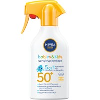 Nivea Sun Babies & Kids Sensitive Protective Spf50+ Spray 250ml - Βρεφικό & Παιδικό Αντηλιακό Γαλάκτωμα σε Μορφή Σπρέι Πολύ Υψηλής Προστασίας για Πρόσωπο & Σώμα