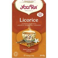 Yogi Tea Licorice 17 Teabags (17 Φακελάκια x 1,8g) - Ρόφημα Βοτάνων με Γλυκόριζα Φλούδα πορτοκαλιού & Κάρδαμο για Ηρεμία του Σώματος & Χαλάρωση