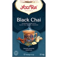 Yogi Tea Black Chai 17 Teabags (17 Φακελάκια x 2,2g) - Ρόφημα Βοτάνων Τσαγιού με Μαύρο Τσάι, Τζίντζερ, Κανέλα, & Γλυκάνισο για Πνευματική & Ψυχική Ισορροπία