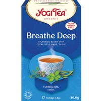 Yogi Tea Breath Deep 17 Teabags (17 Φακελάκια x 1,8g) - Ρόφημα Βοτάνων με Ευκάλυπτο, Βασιλικό & Θυμάρι για Απελευθέρωση της Αναπνοής & Βελτίωση του Ρυθμού της