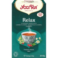 Yogi Tea Relax Ayurvedic Blend 17 Teabags (17 Φακελάκια x 1.8g) - Τσάι για Ηρεμία & Χαλάρωση με Άγριο Τριαντάφυλλο, Πορτοκάλι & Σμέουρο