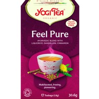 Yogi Tea Feel Pure 17 Τεμάχια (17 Φακελάκια x 1.8g) - Ρόφημα Μείγματος Γλυκόριζας, Ταράξακου & Κανέλλας Φιλοσοφίας Αγιουρβέδα για Αποτοξίνωση