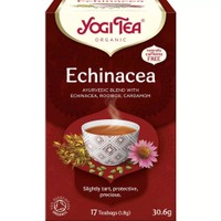 Yogi Tea Echinacea Ayurvedic Blend 17 Teabags (17 Φακελάκια x 1.8g) - Ρόφημα Βοτάνων για τη Γρίπη & το Κρυολόγημα με Εχινάκεια