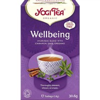 Yogi Tea Wellbeing Ayurvedic Blend 17 Teabags (17 Φακελάκια x 1.8g) - Ρόφημα Βοτάνων για Χαλάρωση & Ευεξία με Κανέλα, Φασκόμηλο & Ρίγανη