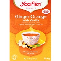 Yogi Tea Ginger Orange Ayurvedic Blend 17 Teabags (17 Φακελάκια x 1.8g) - Τσάι για Τόνωση & Αναζωογόνηση με Τζίντζερ, Πορτοκάλι & Βανίλια