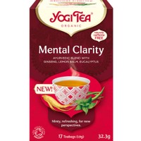 Yogi Tea Mental Clarity 17 Teabags (17 Φακελάκια x 1,9g) - Ρόφημα Βοτάνων με Γκίνσενγκ, Μελισσόχορτο, & Ευκάλυπτο για Πνευματική Διαύγεια & Συγκέντρωση