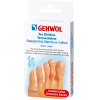 Gehwol Toe Dividers 3 Τεμάχια - Μικρό (S) - Διαχωριστής Δακτύλων Ποδιού για Ανακούφιση από Ερεθισμένους Κάλους & Προστασία Έναντι της Τριβής