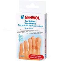 Gehwol Toe Dividers 3 Τεμάχια - Μεγάλο (L) - Διαχωριστής Δακτύλων Ποδιού για Ανακούφιση από Ερεθισμένους Κάλους & Προστασία Έναντι της Τριβής