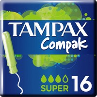 Tampax Compak Super Ταμπόν με Απλικατέρ Υψηλής Απορροφητικότητας για Μέτρια Έως Μεγάλη Ροή 16 τεμάχια