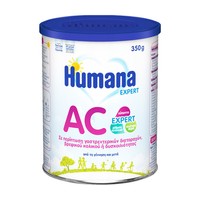 Humana AC Expert 350g - Γάλα Ειδικής Διατροφής για την Αντιμετώπιση Γαστρεντερικών Διαταραχών, Βρεφικού Κολικού ή Δυσκοιλιότητας από τη Γέννηση & Μετά