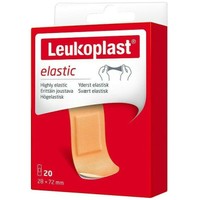 Leukoplast Elastic Strips 28mm x 72mm 20 Τεμάχια - Αυτοκόλλητα Ελαστικά Επιθέματα Πληγών