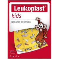 Leukoplast Kids Zoo Strip 6cm x 1m, 1 Τεμάχιο - Παιδικό Αυτοκόλλητο Επίθεμα για Μικροτραυματισμούς