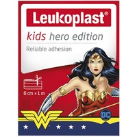 Leukoplast Kids Hero Edition Wonderwoman Strip 6cm x 1m, 1 Τεμάχιο - Παιδική Ταινία Αυτοκόλλητο Επίθεμα για Μικροτραυματισμούς με τη Wonderwoman