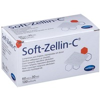 Hartmann Soft-Zellin-C 60x30mm, 100 Τεμάχια - Πανάκια με Αλκοόλη για τον Καθαρισμό του Δέρματος πριν από Ένεση ή Αιμοληψία