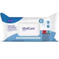 Hartmann MoliCare Moist Skin Care Tissues 50 Τεμάχια (1x50 Τεμάχια) - Υγρά Μαντηλάκια Καθαρισμού Χωρίς Οινόπνευμα για Τοπικό Καθαρισμό σε Ευαίσθητο & Ερεθισμένο Δέρμα με Καπάκι
