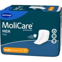 Hartmann MoliCare Premium Men Pad 4 Drops 14 Τεμάχια - Επίθεμα Ελαφράς Ακράτειας για Άντρες