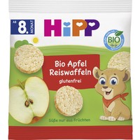 Hipp Bio Organic Kids' Crispy Apple Rice Wafers 8m+, 30g - Βιολογικά Τραγανά Ρυζογκοφρετάκια με Μήλο για Παιδιά από 8 Μηνών