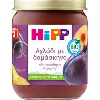 Hipp Bio Pear & Plum Baby Fruit Cream 5m+ 160g - Βιολογική Κρέμα Φρούτων με Αχλάδι & Δαμάσκηνο Χωρίς Προσθήκη Ζάχαρης για Βρέφη από τον 5ο Μήνα