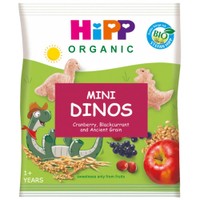 Hipp Bio Mini Dinos Fruit & Cereal Snack 1+ Years 30g - Βιολογικό Σνακ Δημητριακών με Φρούτα & Χυμούς Φρούτων με Σχήμα Δεινοσαυράκια