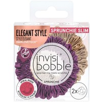 Invisibobble Sprunchie Slim The Snuggle is Real Hair Ring 2 Τεμάχια - Υφασμάτινα Λαστιχάκια Μαλλιών για Απόλυτο Κράτημα & Στυλ με Σατέν Υφή