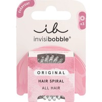 Invisibobble Original Hair Spiral 3 Τεμάχια - Crystal Clear - Λαστιχάκια Μαλλιών για Απόλυτο Κράτημα