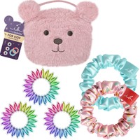 Invisibobble Promo Teddy Gift Set Kids Sprunchie 2 Τεμάχια & Kids Magic Rainbow Hair Spiral 3 Τεμάχια & Τσαντάκι - Παιδικά Λαστιχάκια Μαλλιών