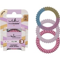 Invisibobble Slim Elegant Hair Spiral Marina Hoermanseder Limited Edition 3 Τεμάχια - Radiant Beans - Λαστιχάκια Μαλλιών για Κομψό Δέσιμο & Στυλ σε Συλλεκτική Έκδοση