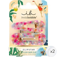 Invisibobble Clipstar Au Soleil Dazzling Wave 2 Τεμάχια - Κλιπ Μαλλιών με Καλοκαιρινά Σχέδια σε Συλλεκτική Έκδοση