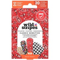 Wild Stripes Classic Sensitive Fashion Plasters 20 Τεμάχια - Υποαλλεργικά Αυτοκόλλητα Επιθέματα για την Κάλυψη & Προστασία Μικρών Πληγών Φιλικά με την Επιδερμίδα για Βέλτιστη Επούλωση