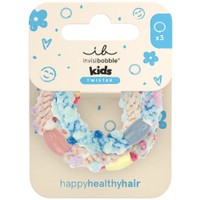Invisibobble Twistar Kids Pom Pom Tie 3 Τεμάχια - Πολύχρωμα & Παιχνιδιάρικα Λαστιχάκια Παιδιών για Λεπτά Μαλλιά