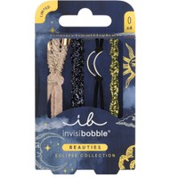 Invisibobble Beauties Eclipse Shadowshine 4 Τεμάχια - Λαστιχάκια Μαλλιών για Λεπτά έως Κανονικά Μαλλιά για Κράτημα με Λιγότερα Σημάδια, Πόνο & Φθορά